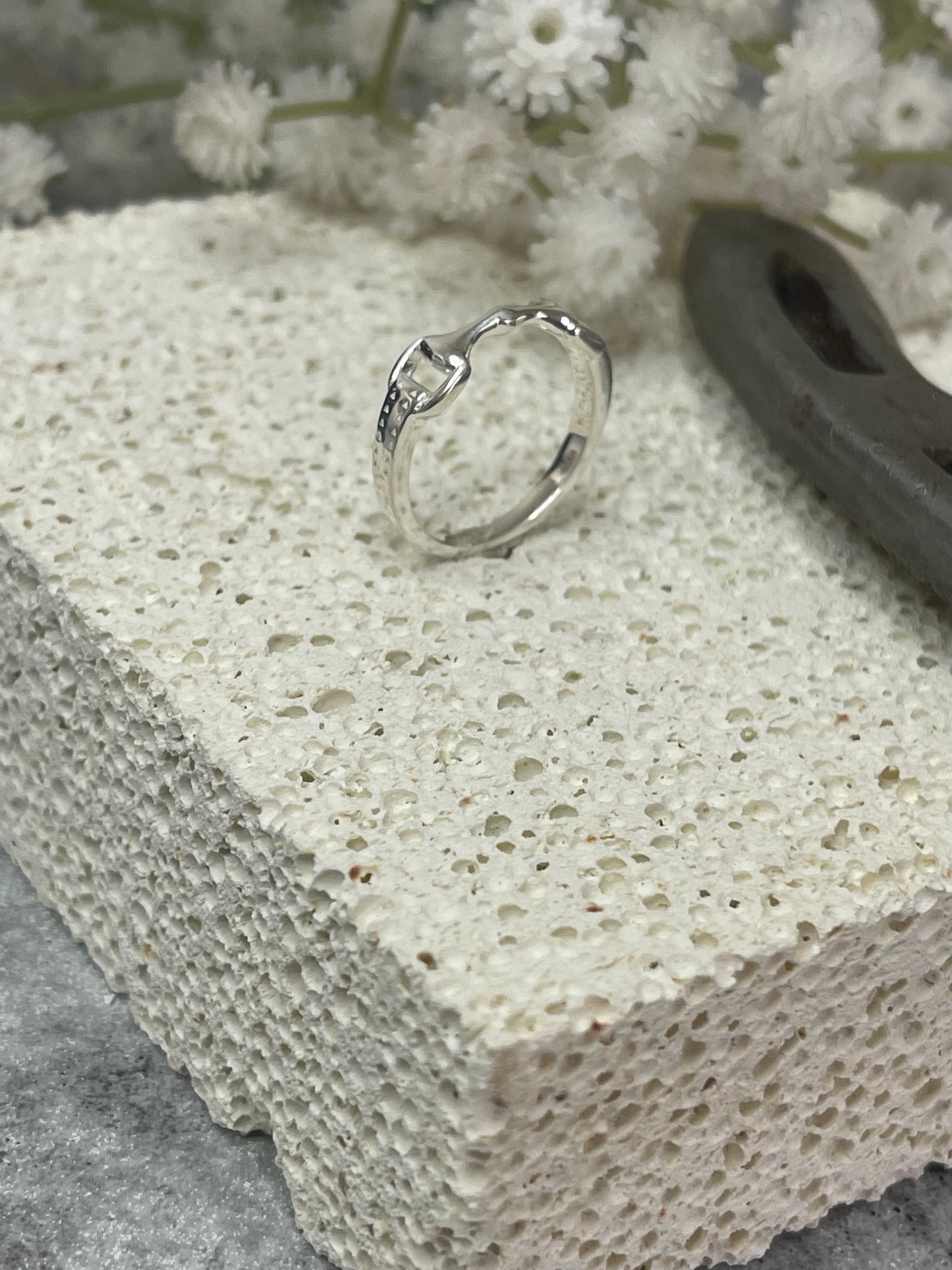 Gillian Silver Snaffle Bit Ring