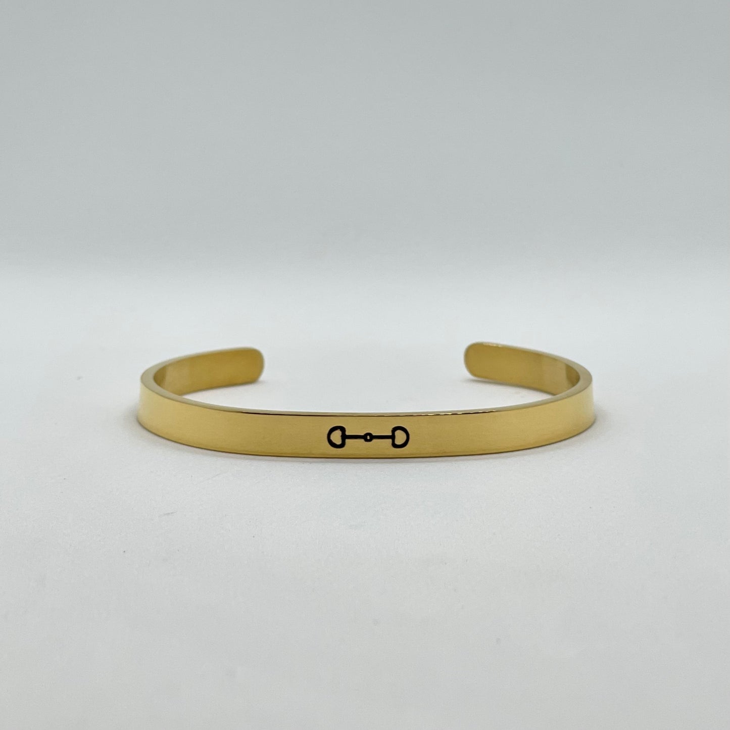 Snaffle Bit Adjustable Cuff - GOLD