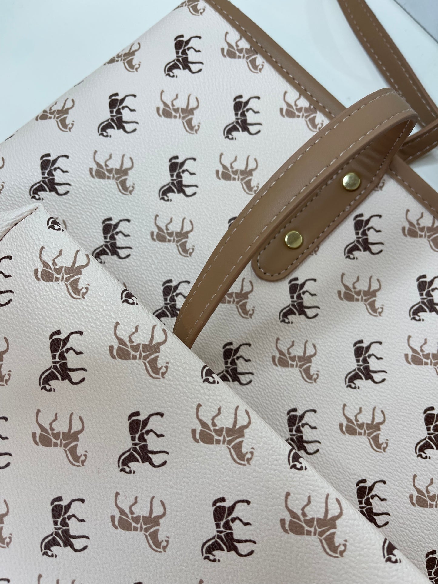 Harlow Horse Pattern Handbag/Tote