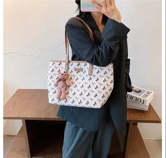 Harlow Horse Pattern Handbag/Tote