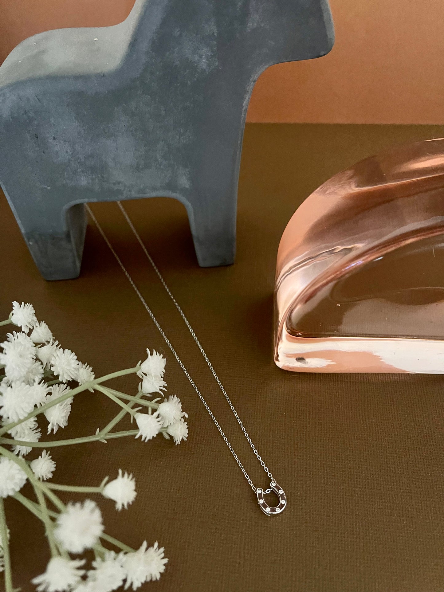 Harmony Petite Horse Shoe Charm and Necklace