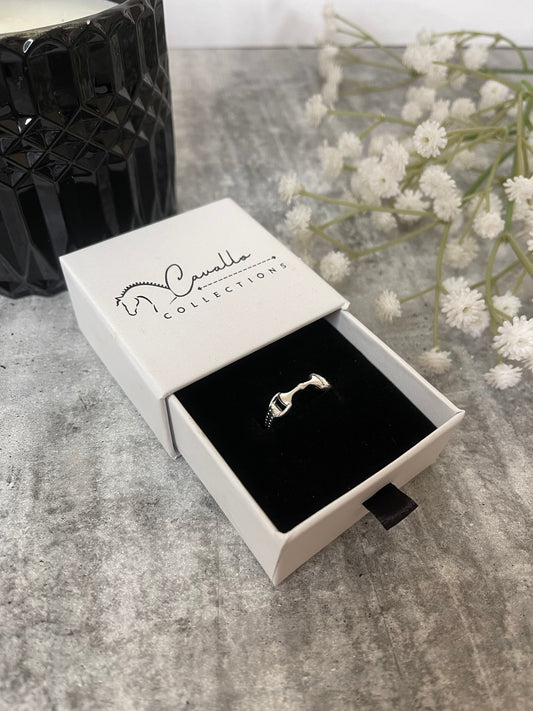 Gillian Silver Snaffle Bit Ring
