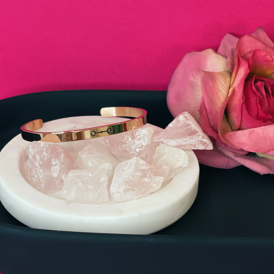 Snaffle Bit Adjustable Cuff - ROSE GOLD