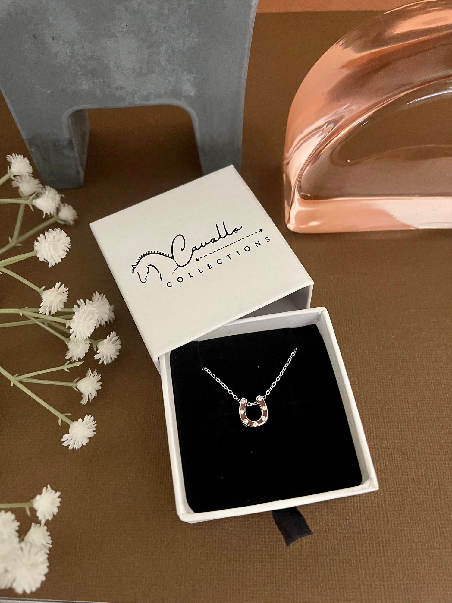 Harmony Petite Horse Shoe Charm and Necklace